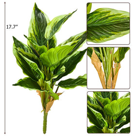 Shirfloral dieffenbachia artificial sprays with bendable stems for customizable arrangements.