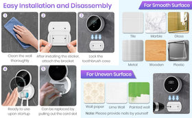 Shker included wall bracket screws USB cable and manuals for easy setup