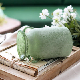 SHMILMH vase with imitation ceramic finish, vintage white-green, decorative and timeless.