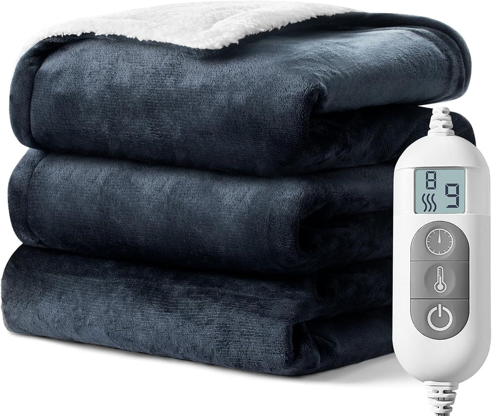 Shodu heated blanket with ultra-soft flannel for cozy evenings.