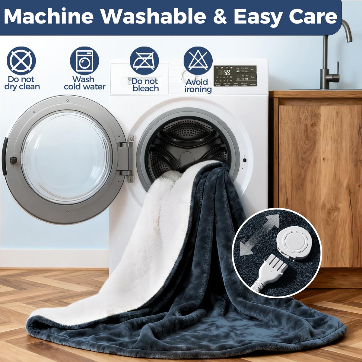 Shodu machine-washable blanket for easy care and longevity.