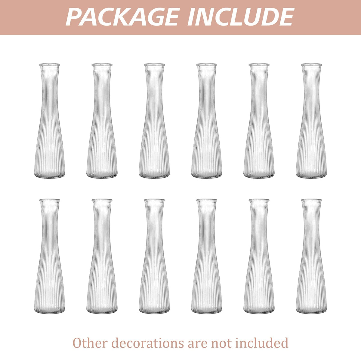 SHOHAYTO Glass Bud Vases in clear glass suit versatile table styling