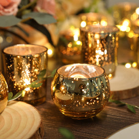 SHOHAYTO varied-size votives offer versatile centerpiece options.