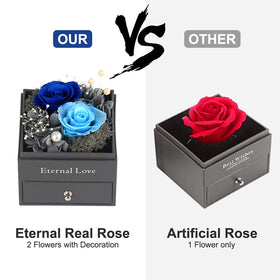 Close-up of SHOKUTO preserved rose highlighting natural beauty and long-lasting charm.