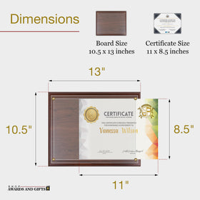 Shop Awards and Gifts diploma frame in walnut elevates home or office displays.