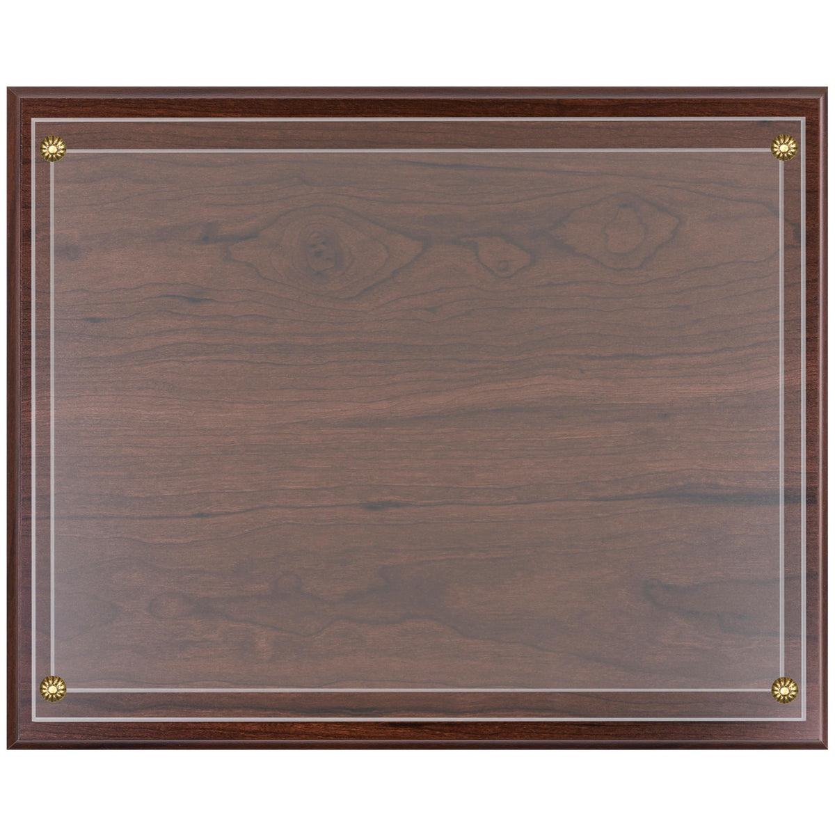 Shop Awards and Gifts walnut wall plaque finish showcases certificates with a professional touch.