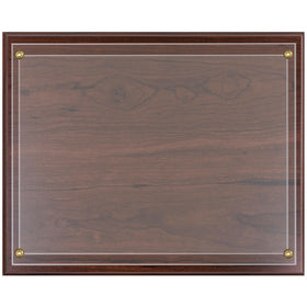 Shop Awards and Gifts walnut wall plaque finish showcases certificates with a professional touch.