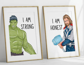 ShopHaven Captain America art print pairs with frames for gallery walls