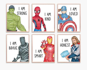 ShopHaven Hulk art print adds bold color to playroom walls