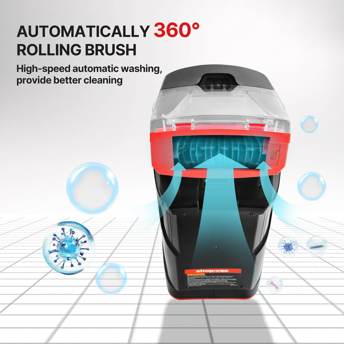 Shop-Vac dual-tank design keeps clean and dirty water separate during cleaning