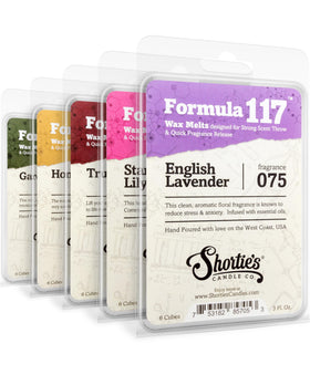 Shortie's Floral Wax Melts English Lavender long-lasting fragrance for a calming bedroom ambiance.