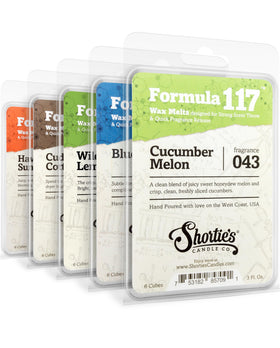Shortie's Fresh & Clean wax melts 5-pack on display, promising a long-lasting, fresh aroma