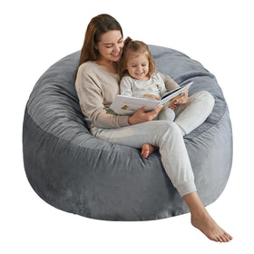 SHOUREN 3ft bean bag chair with pull-handle offers easy repositioning for cozy seating.