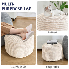 SHOUREN pouf ships compressed and expands into full form