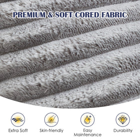 SHOUREN corduroy ottoman foot stool with memory foam provides gentle seating.