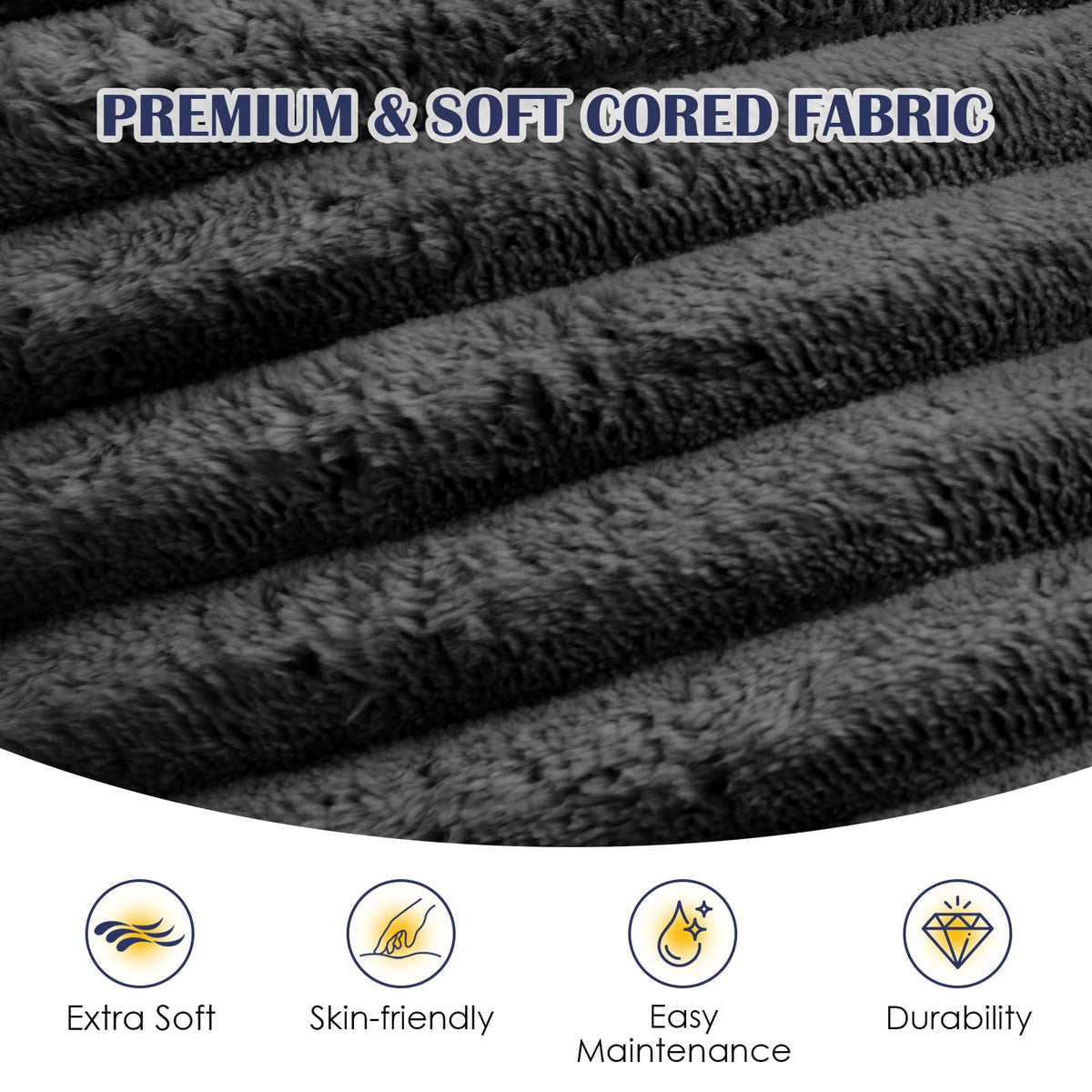 SHOUREN memory foam filled pouf round ottoman for soft seating