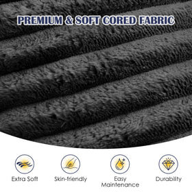 SHOUREN memory foam filled pouf round ottoman for soft seating