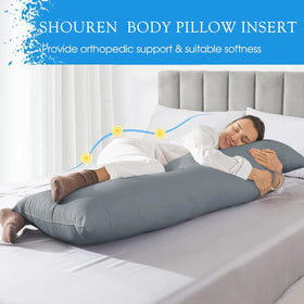 SHOUREN pillow unpacked and fluffed for immediate full-body comfort.