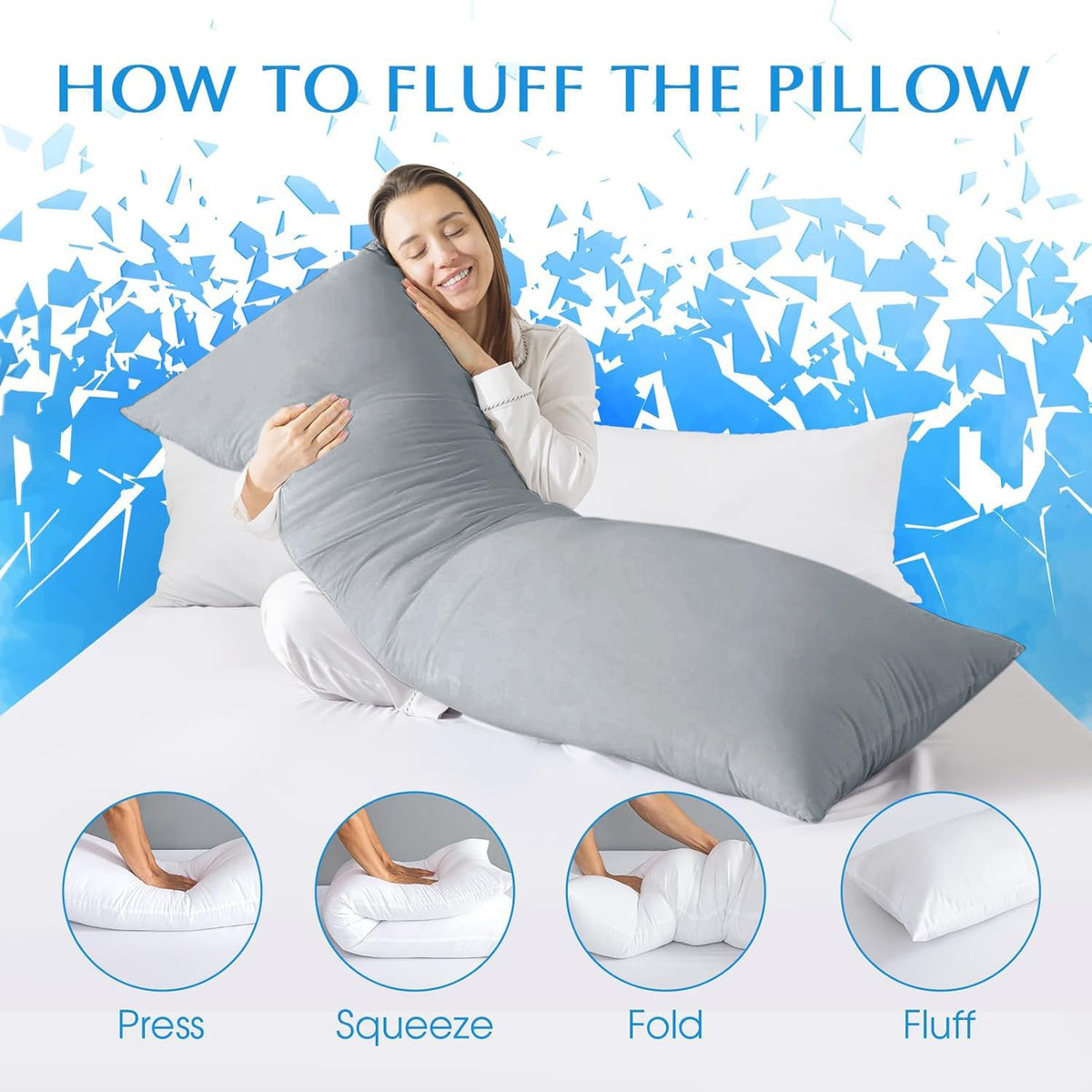SHOUREN side-sleeper and maternity use demonstrated for comfortable rest.