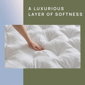 SHOUREN topper expands after opening to reveal plush, cloud-like softness.