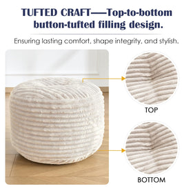 SHOUREN versatile pouf for extra seating or footrest