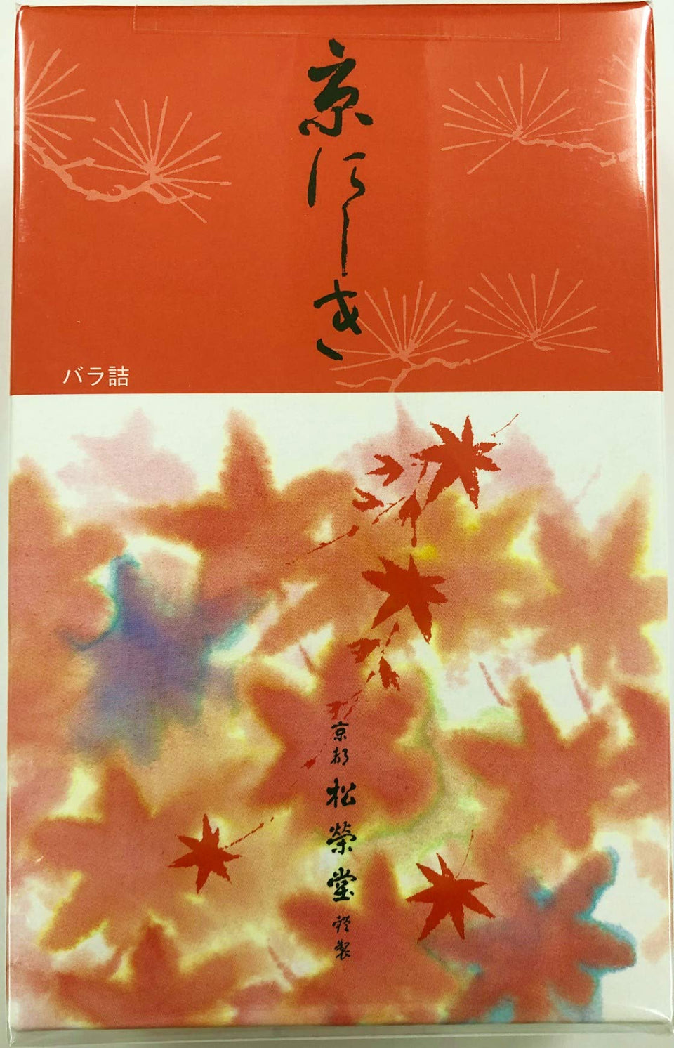 Shoyeido Kyoto Autumn Leaves incense box showing 490 sticks for long-lasting sessions.