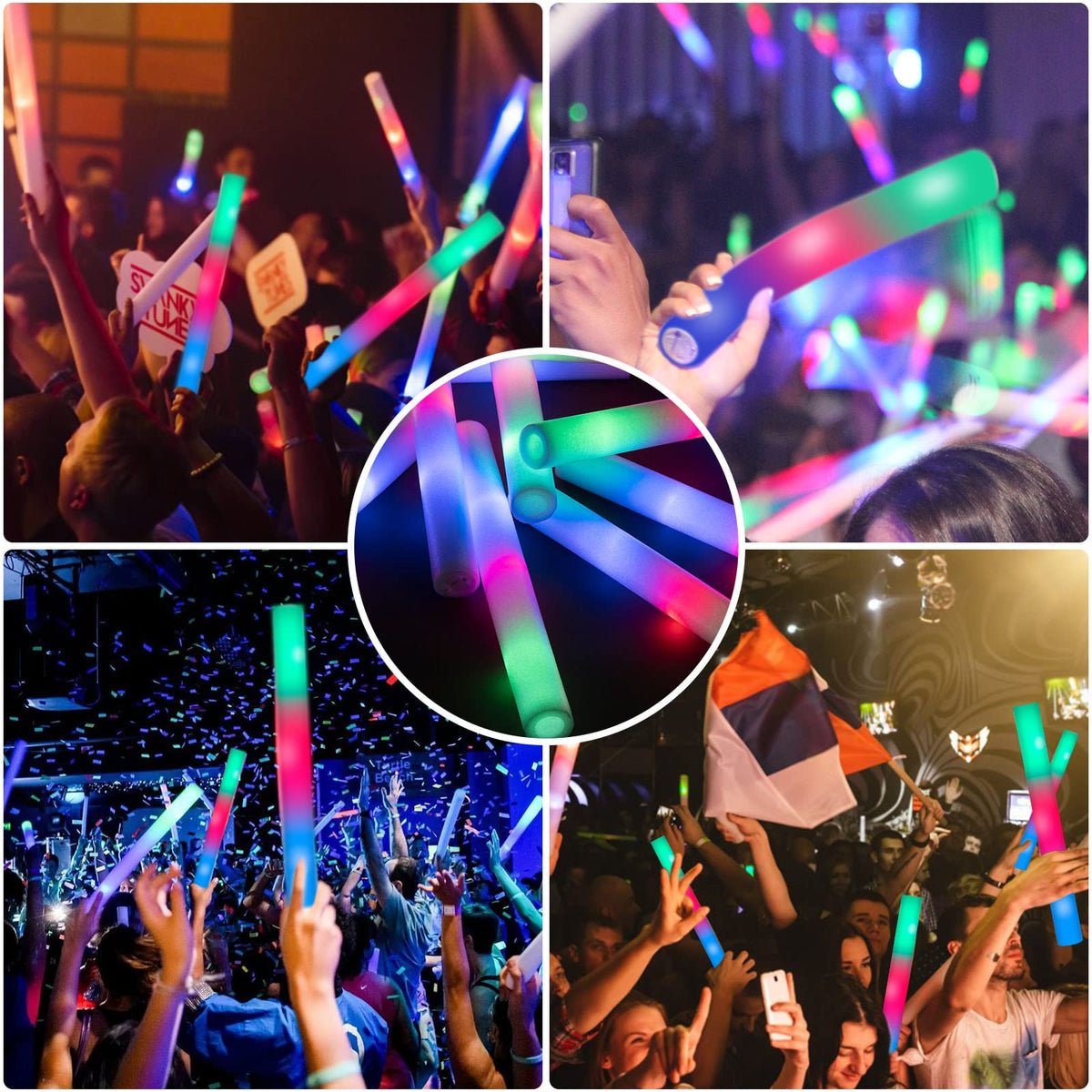 SHQDD bulk glow sticks keep parties illuminated all night.