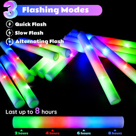SHQDD foam glow stick slow flash mode adds gentle ambience for close moments.