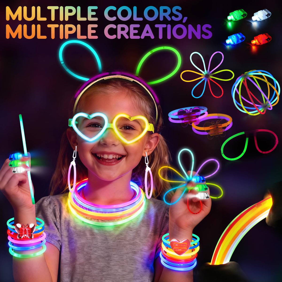 SHQDD DIY jewelry with glow sticks and connectors