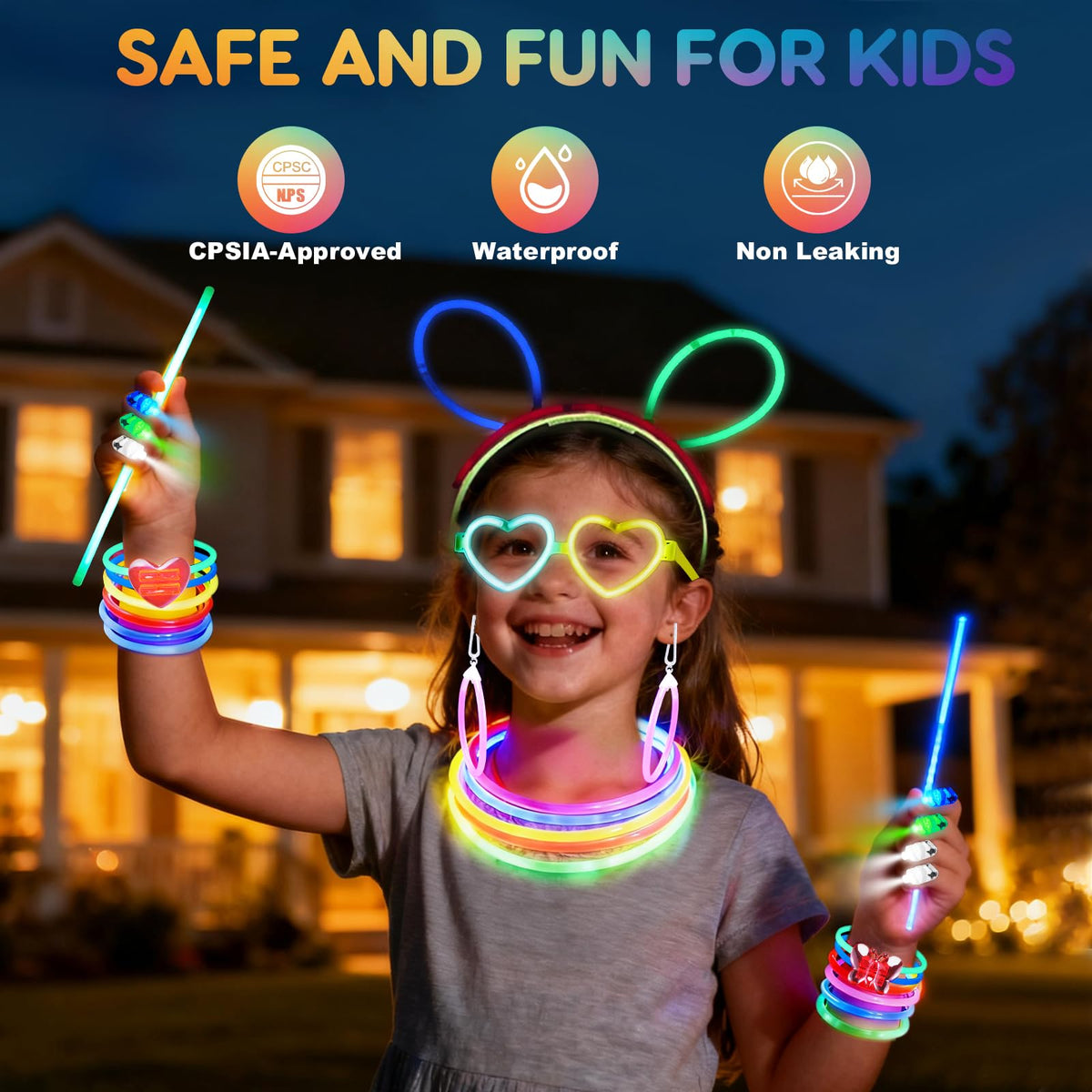 SHQDD glow sticks create pool party ambiance and splash-friendly fun