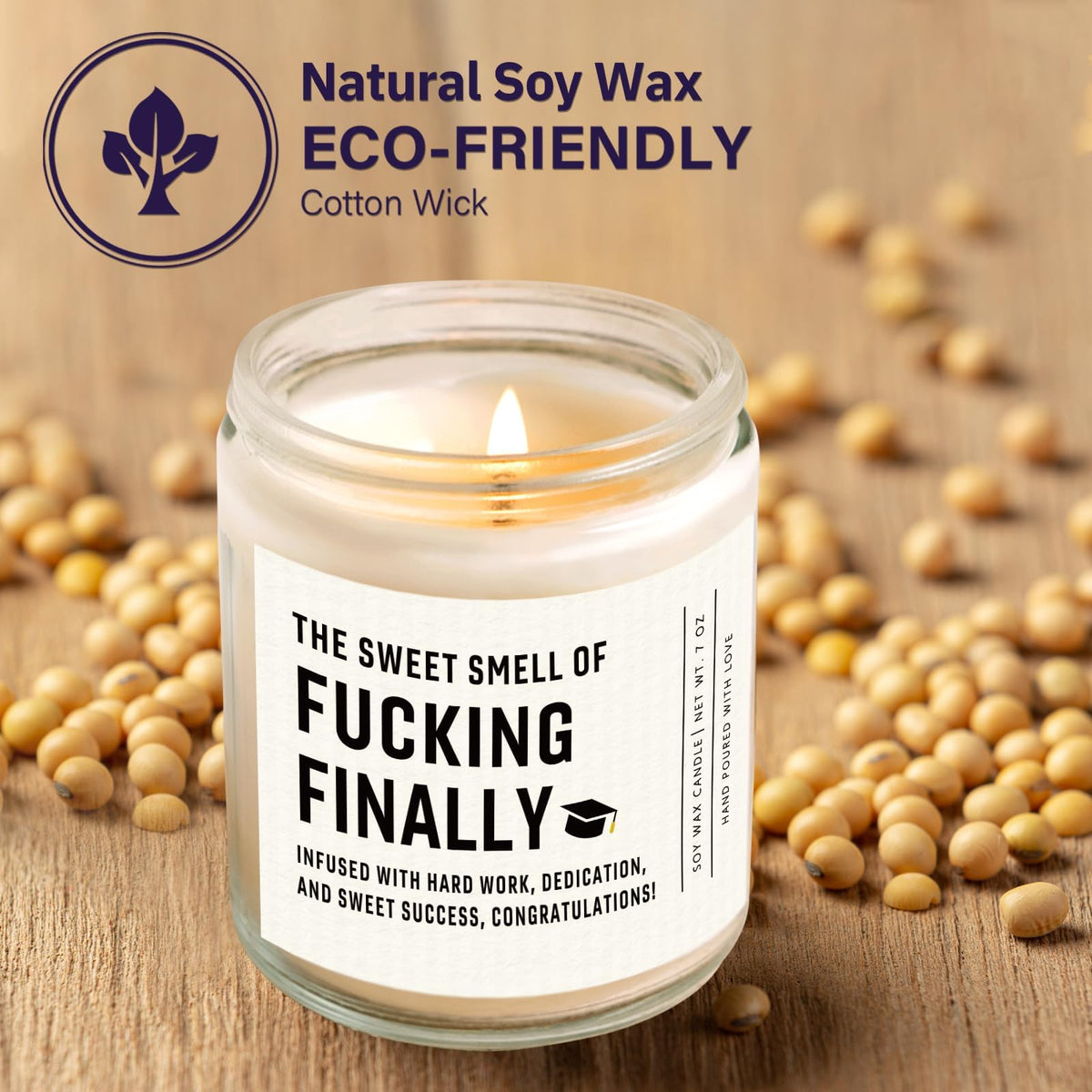 Shqiueos lavender-scented indoor candle creates calm spaces.