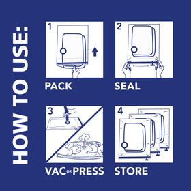 Shrink-Pak user-friendly design makes packing and sealing bedding simple.