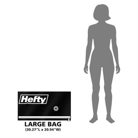 Shrink-Pak Hefty MAX bag labeling area for quick identification.