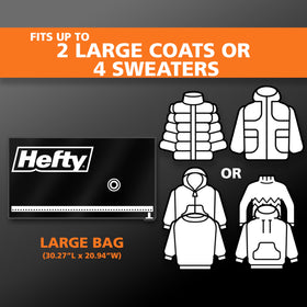 Shrink-Pak Hefty MAX dual-valve closeup enables easy air removal.