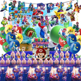 SHSAIEDHA Mario banner adds bright focal flair for cheerful birthday photos