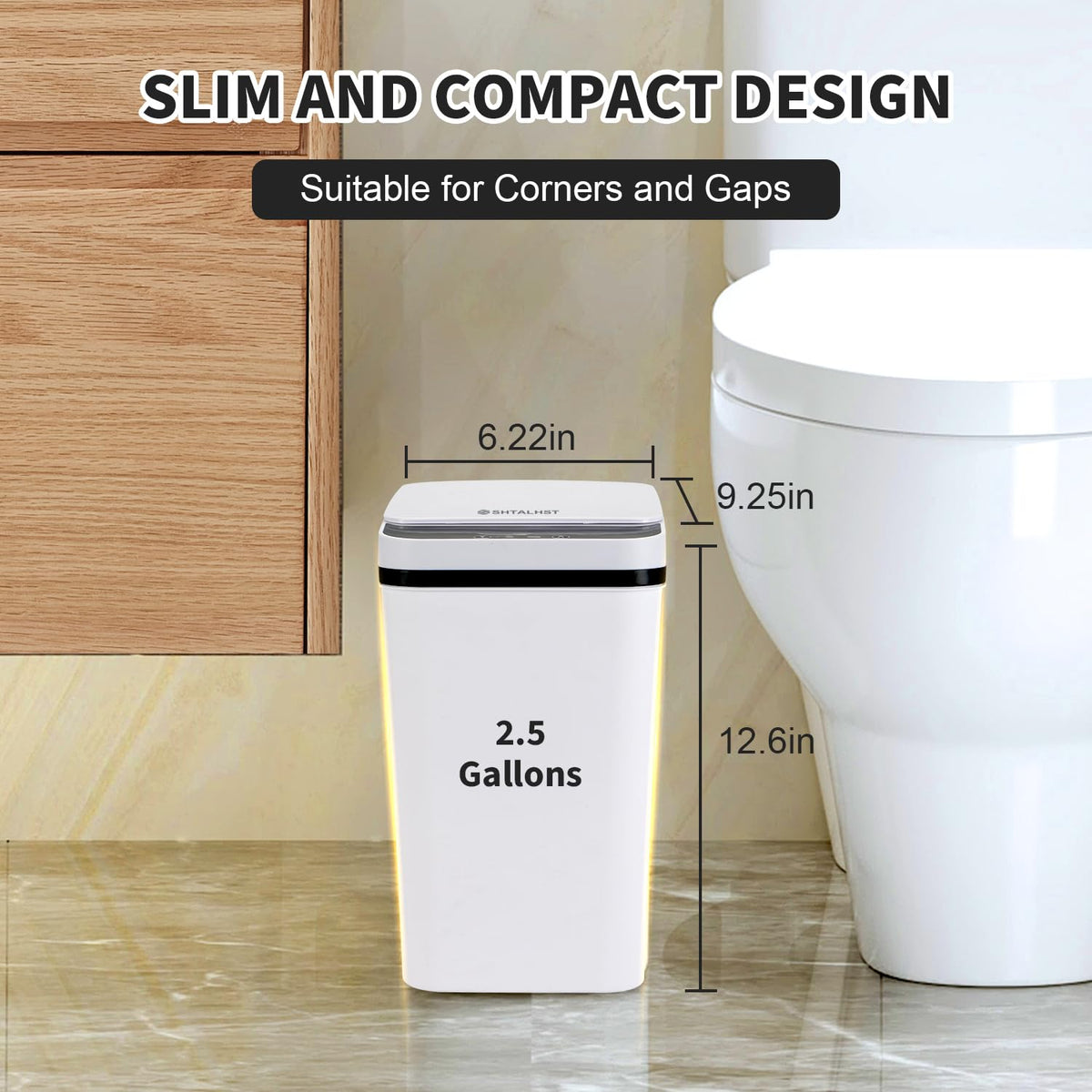 SHTALHST 360° infrared sensor for quick hands-free opening.