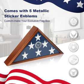 SHTALHST flag box emblem customization highlights personalized tribute for loved ones