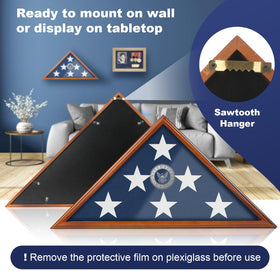 SHTALHST 9.5x5 flag fit ensures secure presentation of the burial flag
