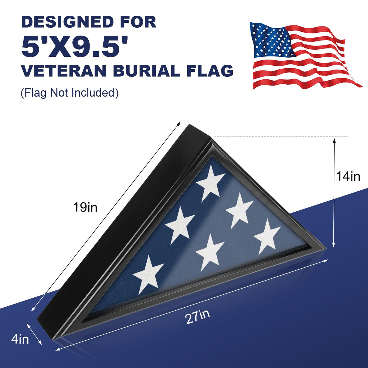 SHTALHST flag display case close-up hardware emphasizes durability and easy mounting.