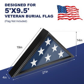 SHTALHST flag display case close-up hardware emphasizes durability and easy mounting.