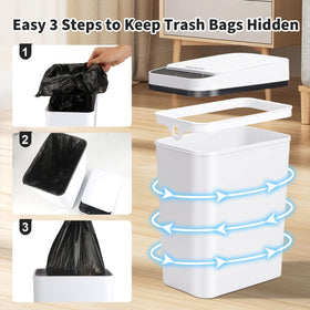 SHTALHST versatile bin suitable for bathroom, kitchen, bedroom, or office.