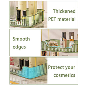 Shuang Qing makeup tray 2-tier keeps brushes and palettes within easy reach.