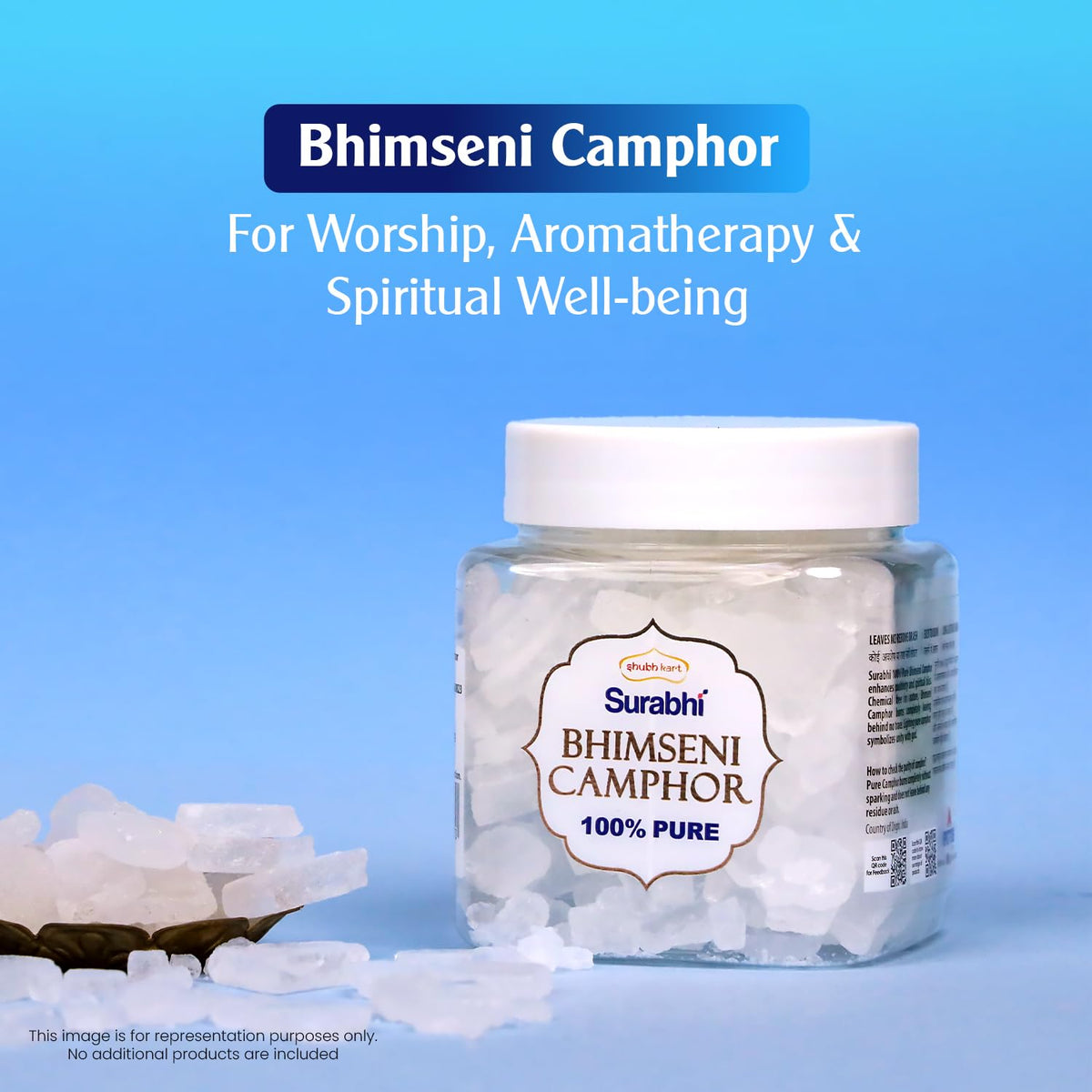 Shubhkart Bhimseni Camphor high purity diffusion image.