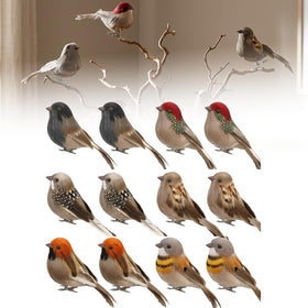 shuielai clip-on artificial feather bird adds lifelike holiday charm.