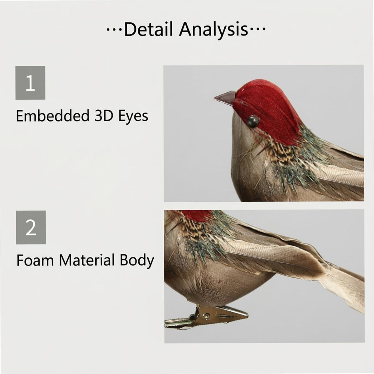 shuielai foam-bodied feather-winged bird for subtle festive detail.