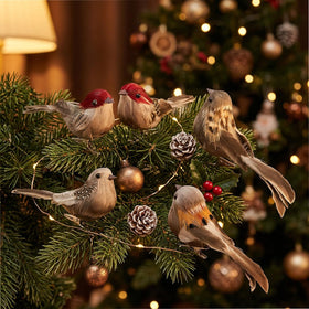 shuielai metal clip-on bird keeps decor secure on branches.