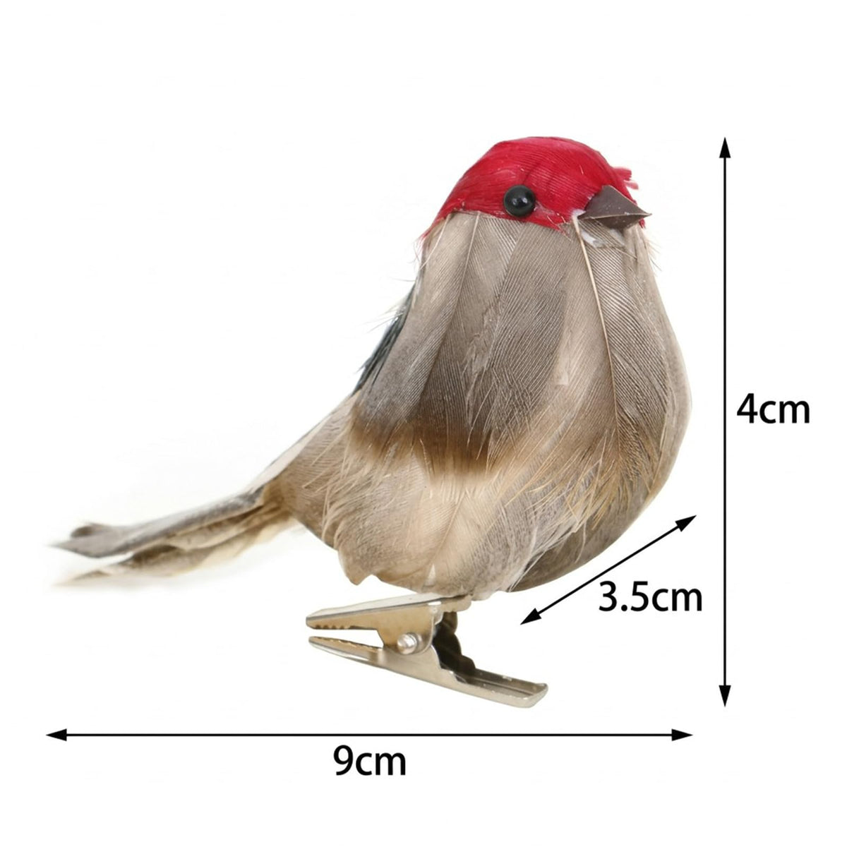 shuielai realistic feathered sparrow ornament enhances wreaths and trees.