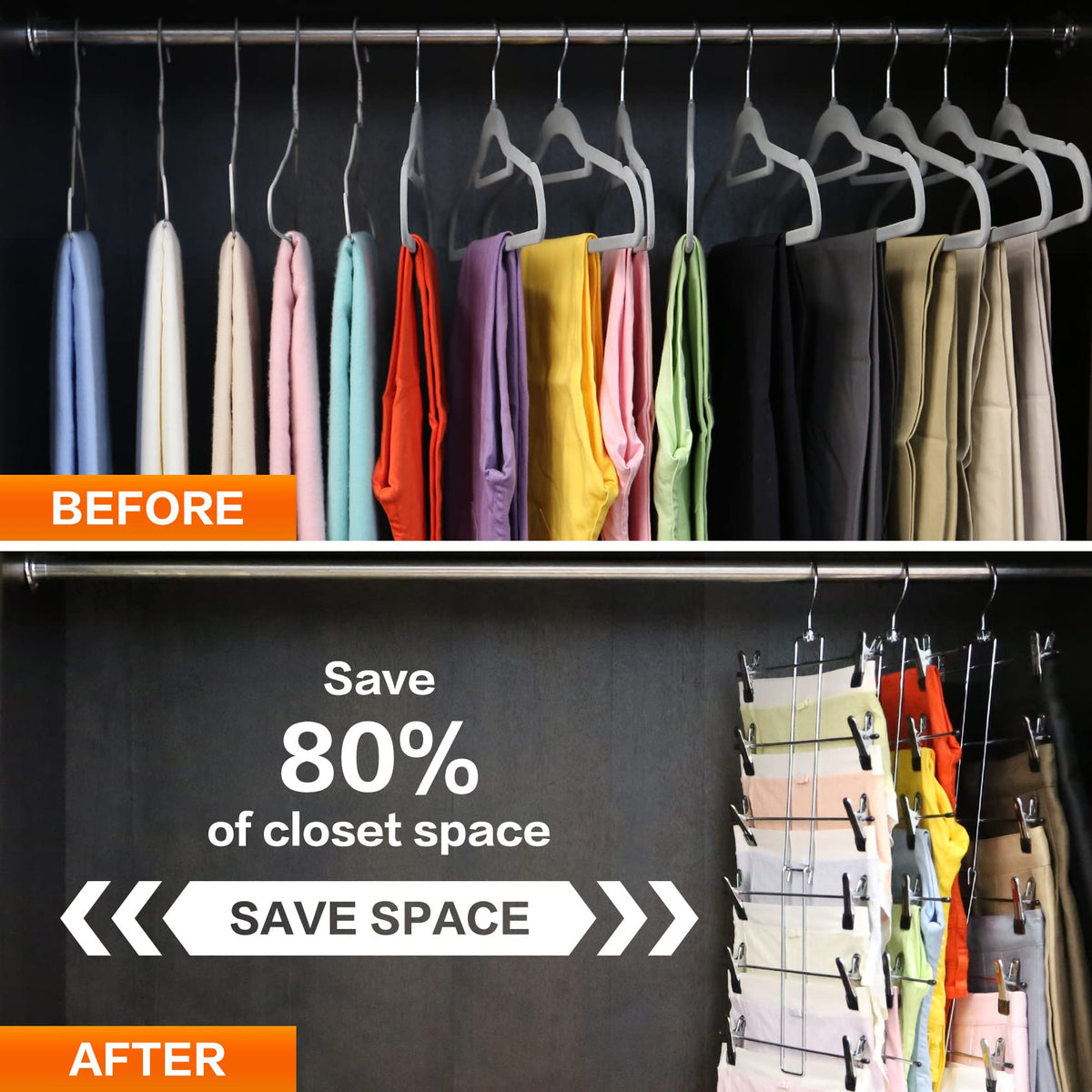 SHUKEEKA heavy-duty metal hangers with clips built to last.