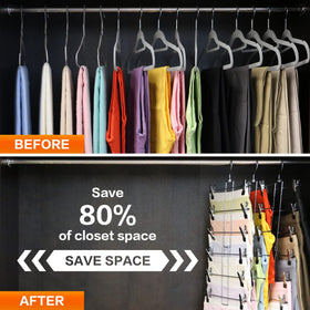 SHUKEEKA heavy-duty metal hangers with clips built to last.