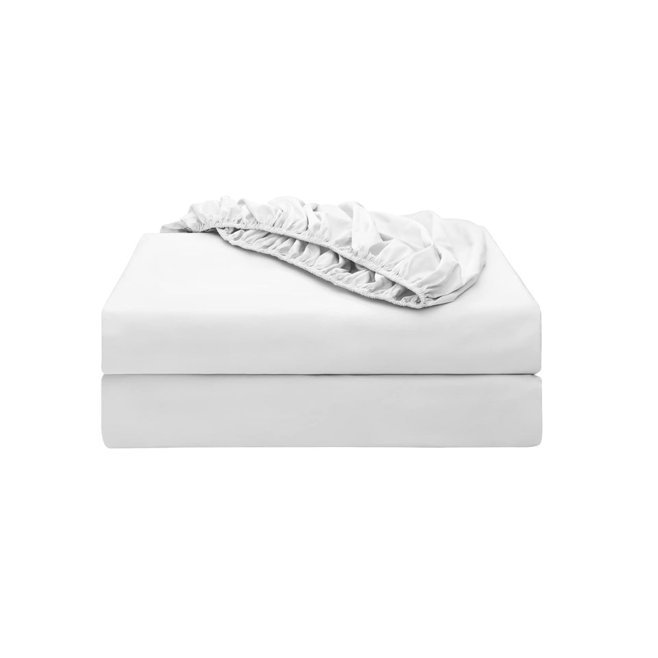 Shunjie Home 2-pack Twin XL fitted sheet folded, highlighting 16-inch pocket depth.
